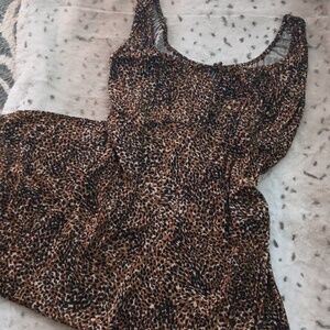Old Navy Brown Black Animal Print Maxi Dress